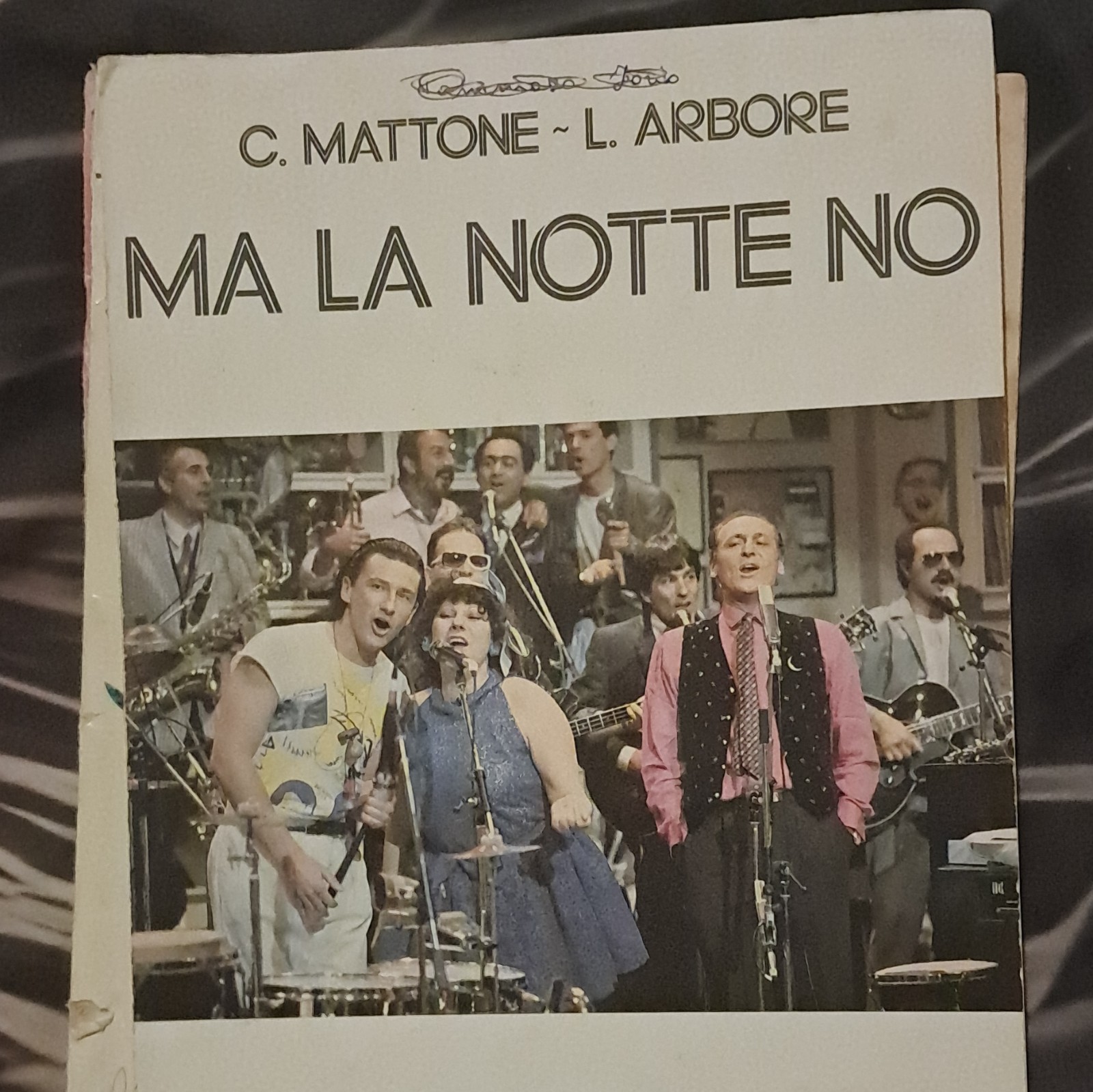 Edizioni Musicali DUSCA Spartito Voce Ma la notte no Mattone Arbore 1985