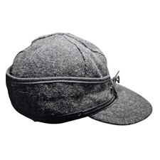 Stormy Kromer The Original Cap Charcoal Gray Wool Winter Hat Mens Size 7 1/8 USA