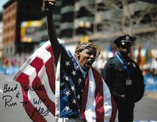 Meb Keflezighi signed-auto 8x10 photo Boston Marathon Winner Legend COA Rare!