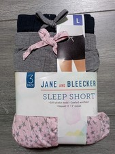 Jane and Bleecker Sleep Shorts Adult Large 3-Pack Lounge Womens Junior