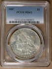 $1 1887 Morgan Silver Dollar PCGS MS62 Philadelphia Mint * AvenueCoin
