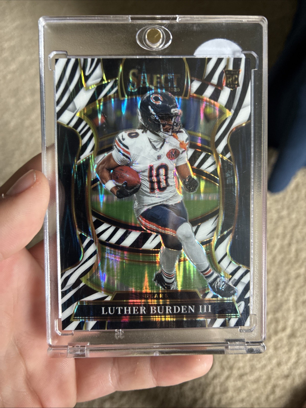 2025 Panini Select Luther Burden III RC Zebra Prizm Case Hit!! SSP Rookie #72