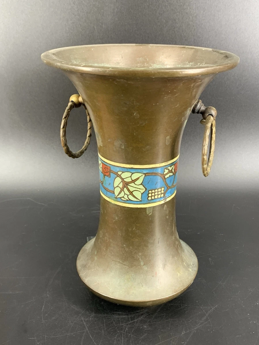 黄铜多色日本古董花瓶| eBay