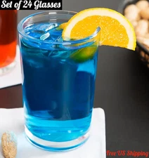 Libbey Crisa Clear Tumbler Drinking Glasses 10.8 oz Set of 24