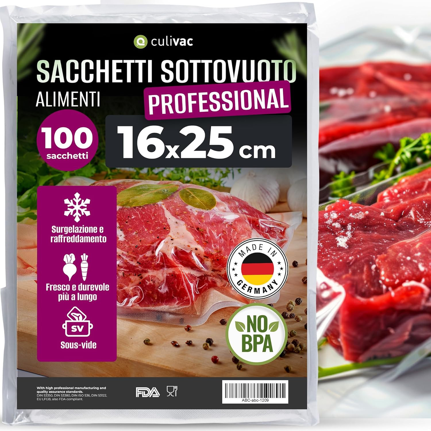 Buste Sottovuoto Alimenti 16x25 - Proteggi i Sapori di Casa