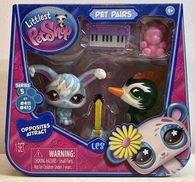 Littlest Pet Shop G7 Series 5 PET PAIRS # 411 & 412 (PUNK & PASTEL