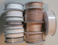 Retired STAMPIN UP RIBBON - NEUTRALS- YOU PICK FROM PULL-DOWN MENU, full rolls