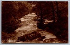 Watersmeet Lynmouth Devon Fluss Stromschnellen Waldszene Richter Postkarte Bild