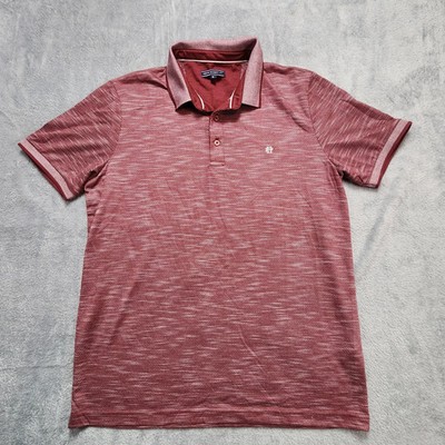 Felix Hardy Polo Shirt Men's XL Maroon Red Heathered Cotton Viscose Short Sleeve