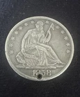 1858 O Seated Liberty Silver Half Dollar!