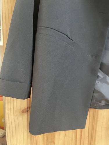 Pieces Size XS Black Blazer Double Button Lined Turn Back Cuff Smart Faux Pocket - Picture 5 of 7