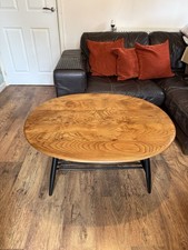 Ercol Windsor 454 Oval Coffee Table – Mid Century Elm & Beech – Vintage