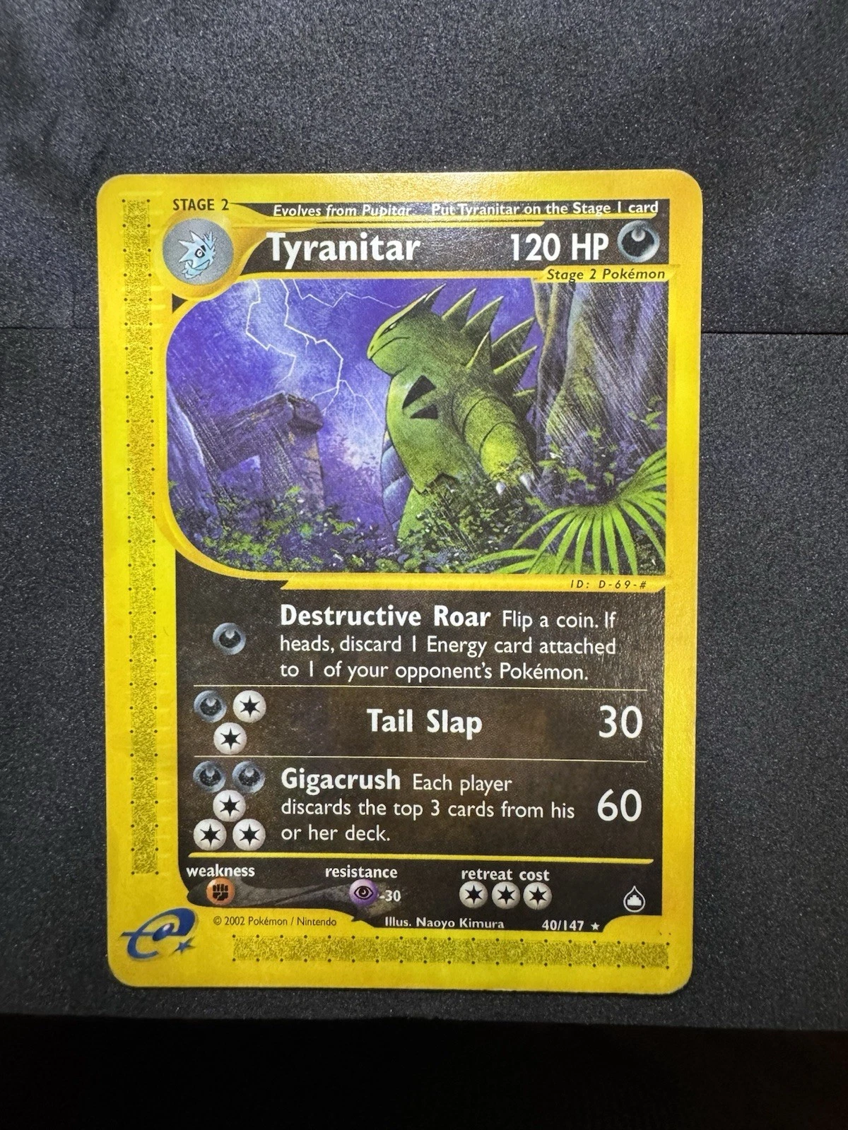 Aquapolis Tyranitar Non-Holo Rare Card 40/147 LP Condition