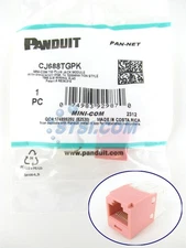 GENUINE Panduit CJ688TGPK Mini-Com TX6 Plus Cat6 Jack Module, Pink ~STSI