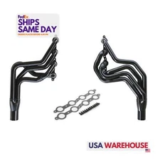 Schoenfeld 156VLS1, Pair of Stock Clip Headers LS1 1-3/4 1-7/8 Black Steel Perfo