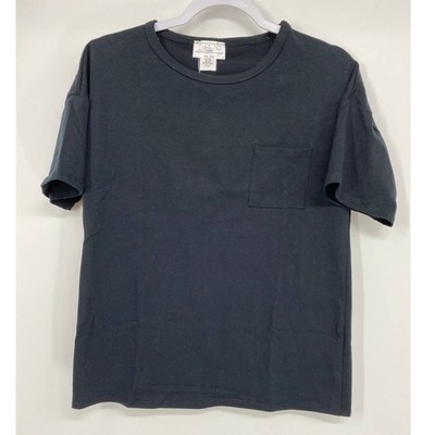 Thread Times Womens Black Crew Neck Short Sleeve Front Pocket Tshirt NEW Small