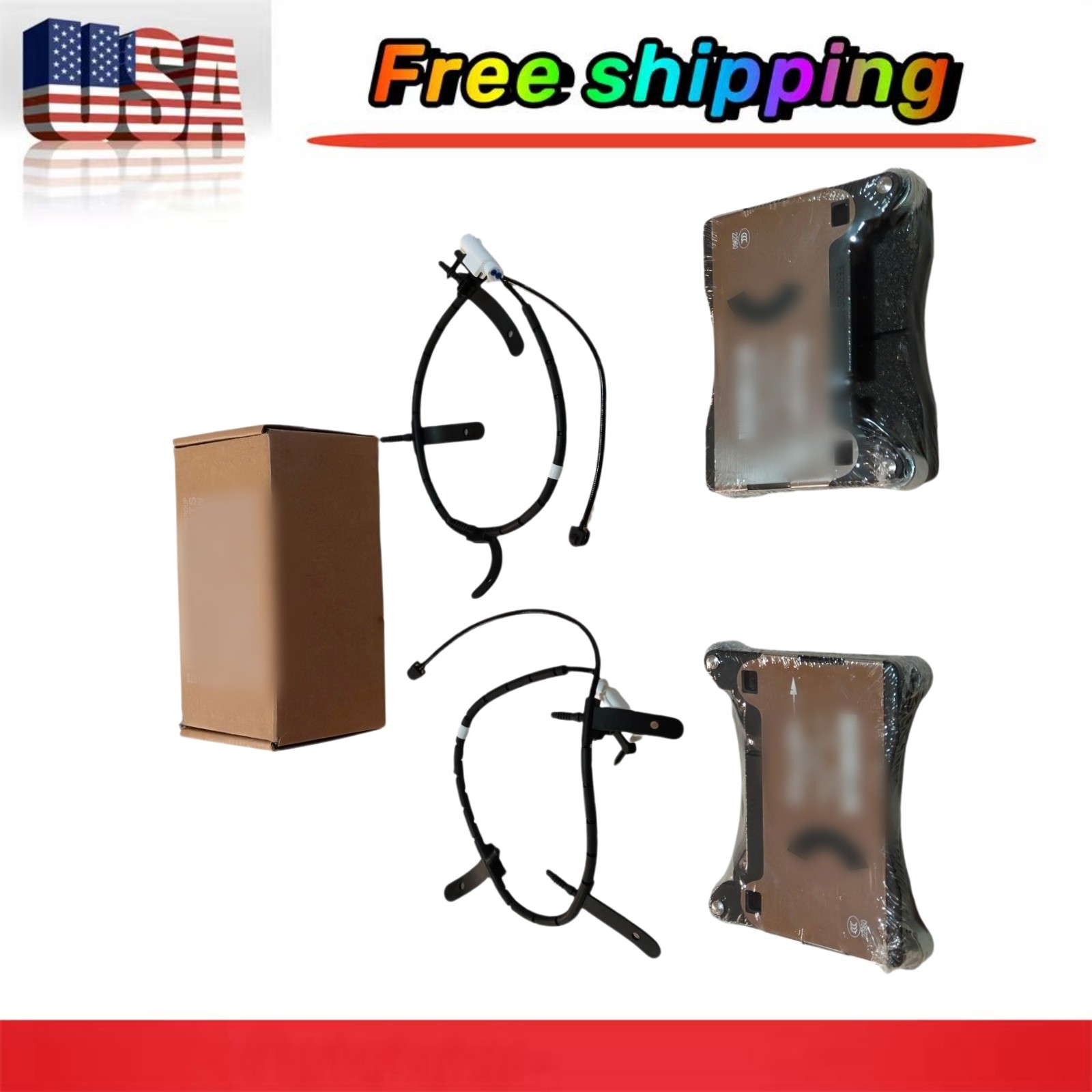 Fit Aston Martin DB11 Brake Pad & Sensor Rear Kit HY53-2C562-BC HY53-2D009-AC
