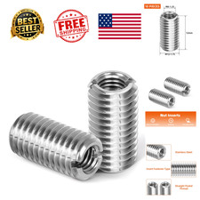 Threaded Insert Reducing Nut M8 Female to M12 Male Stainless Steel 12mm 10 Pcs