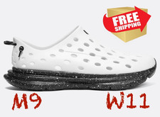 Kane Footwear Shoes- Mens 9 - Womens 11 - Revive -White / Black Speckle Slip On