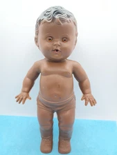Vintage Black Rubber Squeak Baby Doll The Sun Rubber Co.