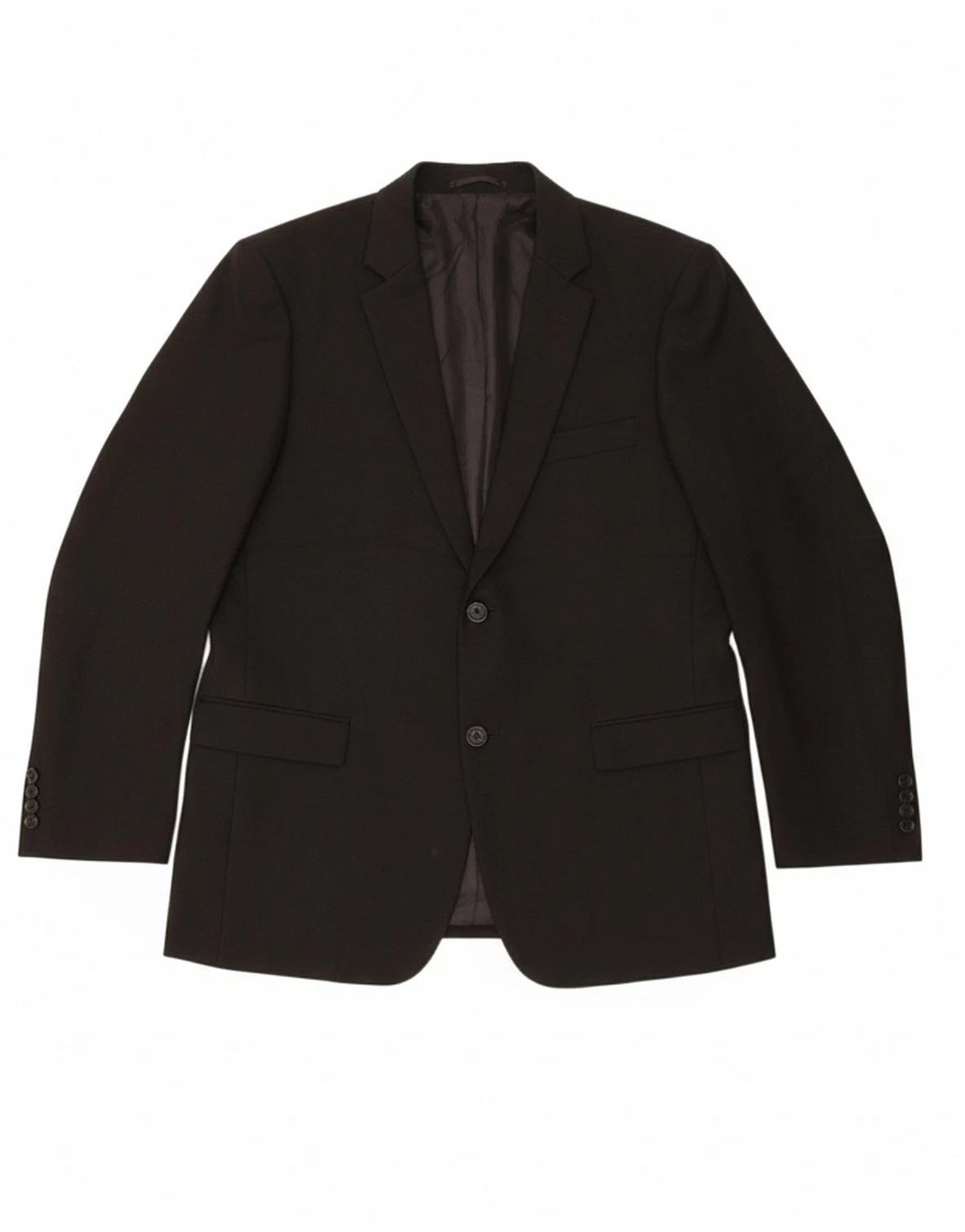 FARAH Mens 2 Button Blazer Jacket UK 40 Large Black Polyester BD12
