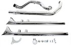 True Dual Header with Fishtails Chrome for Harley Davidson