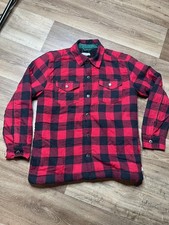 Tommy Bahama Boys Buffalo Plaid Sherpa Lined Flannel Button Down Shacket XL 14