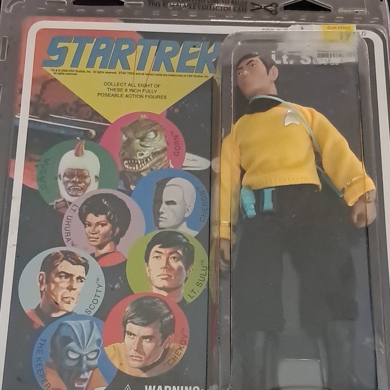 Mego Star Trek The Original Series Lt. Sulu Retro Cloth 8 Inch Action Figure