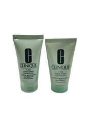 2 x Clinique 7 Day Scrub Cream Rinse-Off Formula 1 oz /30mL each Travel Size NEW