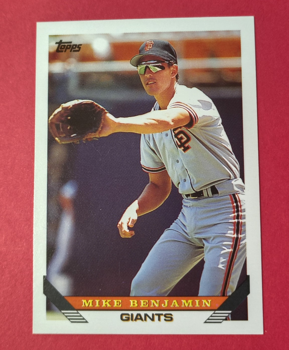 1993 Topps #384 Mike Benjamin San Francisco Giants baseball card