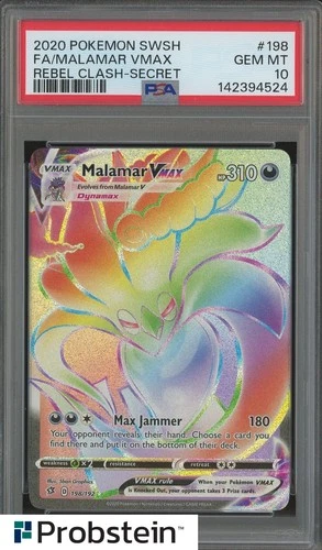 2020 Pokemon SWSH Rebel Clash Secret #198 FA Malamar VMax PSA 10 GEM MINT