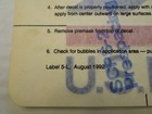 USPS Mail Vehicle - Truck Decal - Vintage - Label 5-L, August 1992 - LA - New — photo 2