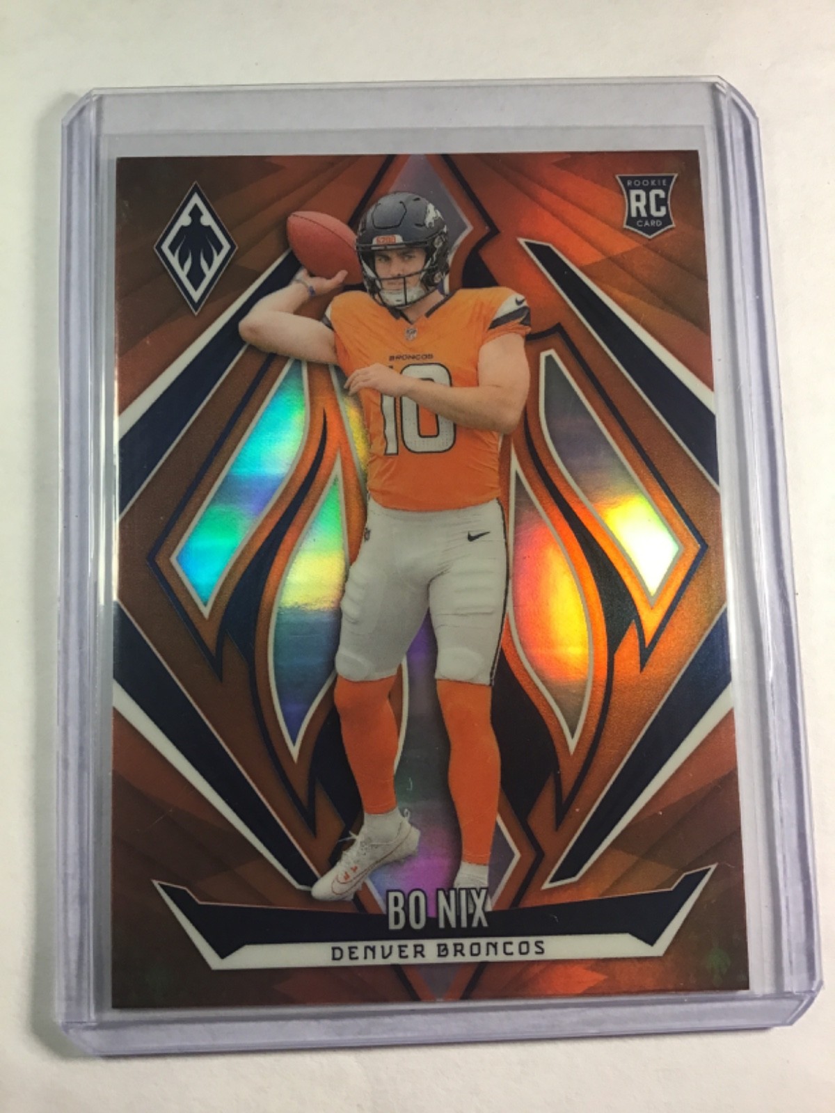 2024 Panini Phoenix Rookie Bo Nix #159 Denver Broncos Orange Fade RC