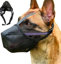 Dog Muzzle, Soft Mesh Muzzle for Small Medium Large Dogs Labrador German Shepher