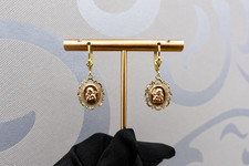 14kt Two Tone Cherub Angel Earrings