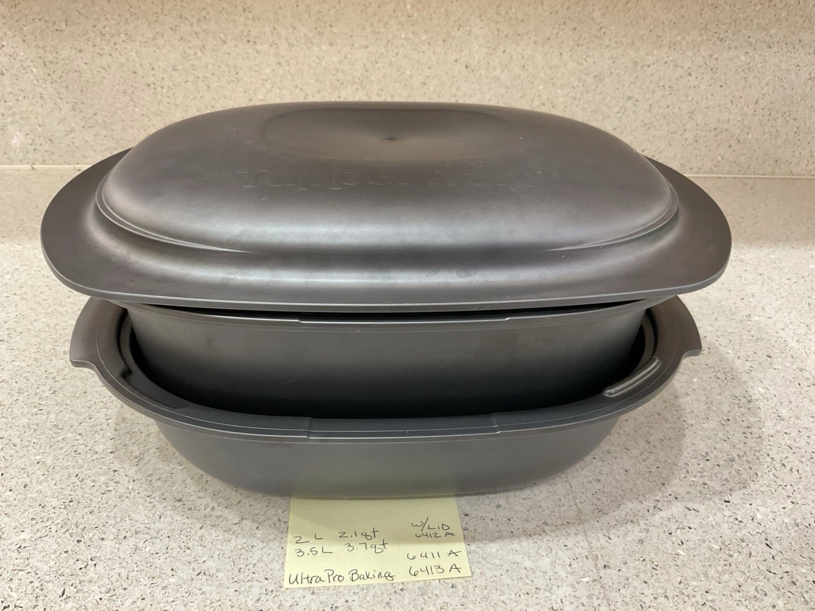 Tupperware Ultra Pro Ovenware Casserole/Roaster/Baking Set 3.7 Qt & 2.1QT w/ Lid