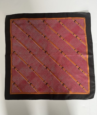 Vintage Glentex Silk Scarf. Square 21X21. Belt Motif. | eBay