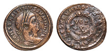 Constantinus II Caesar follis 18mm, 3g  VOT X two palm leaf