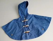 Baby Gap Paddington Bear Blue White Polka-dot Hooded Cape Poncho 18-24 Months