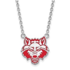 Arkansas State University Wolf Enameled Pendant 18