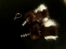 ~*~ Ranch visone PELLICCIA POM-POM'S nappe per la TUO vestito BORSA ~*~