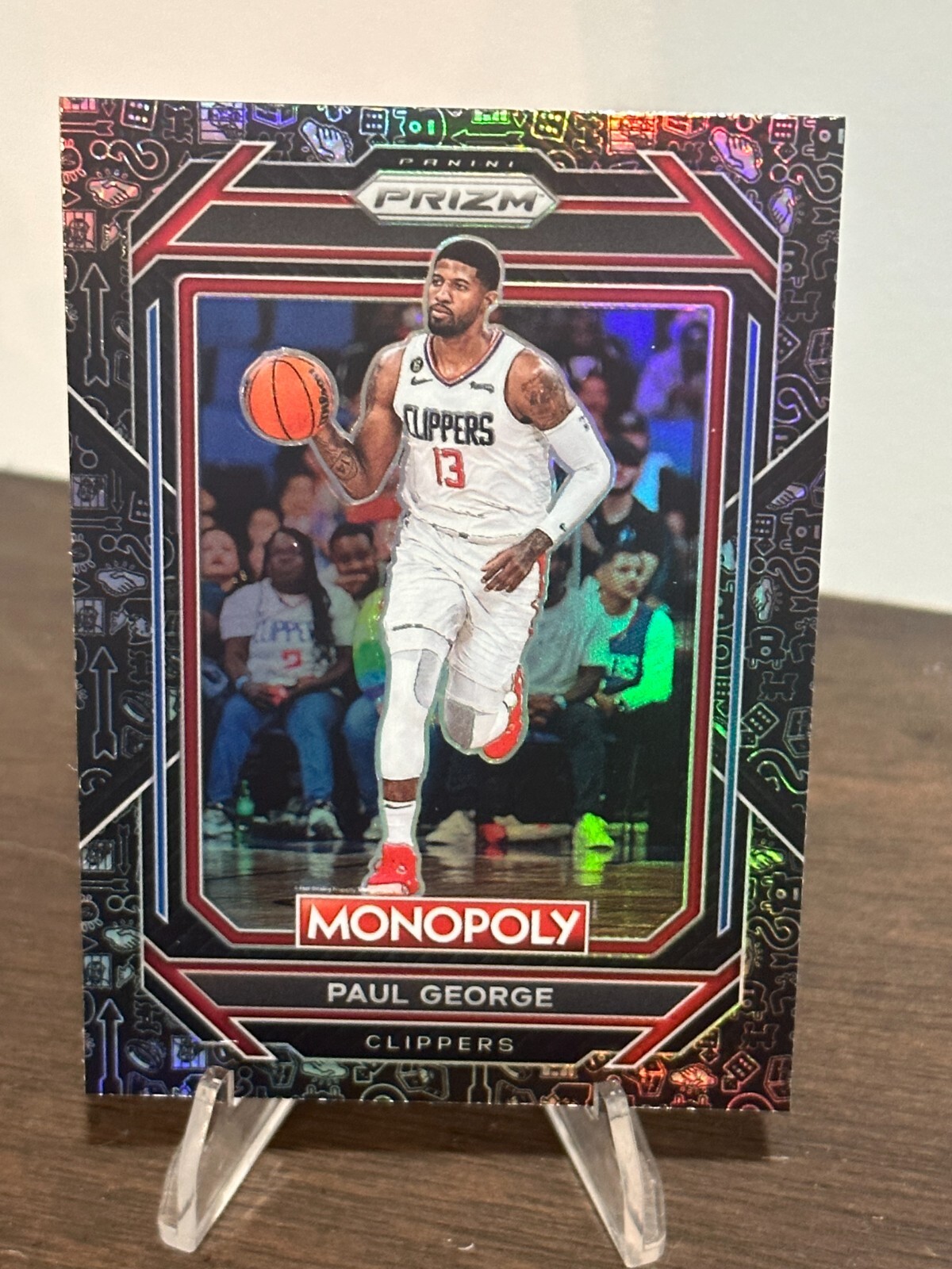 2022-23 Panini Prizm Monopoly Paul George Black Icon #38