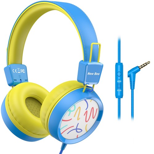 Kids Headphones for School with Microphone KH20 HD Stereo Safe Volume Limited...
