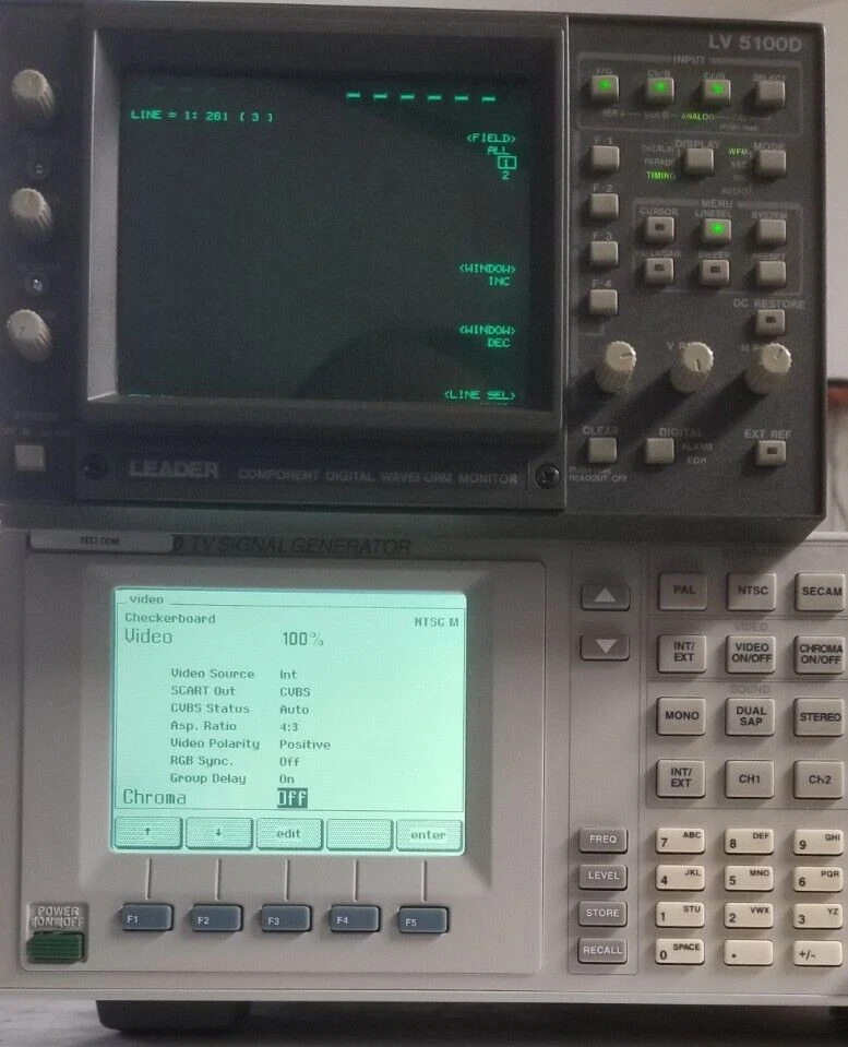 Monitor de forma de onda de video digital/analógico Leader LV-5100D vectroscopio serie y YPbPr Foto 2 de 4
