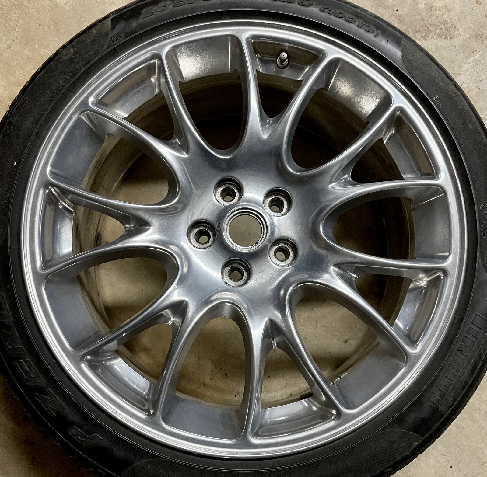 Genuine OEM Factory Ferrari 612 599 Challenge POLISHED 20x10 inch Rear WHEEL