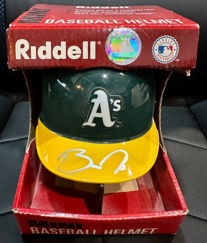 BARRY ZITO 2002 TOPPS RESERVE SIGNED MINI BATTING HELMET AUTOGRAPH AUTO (A'S)