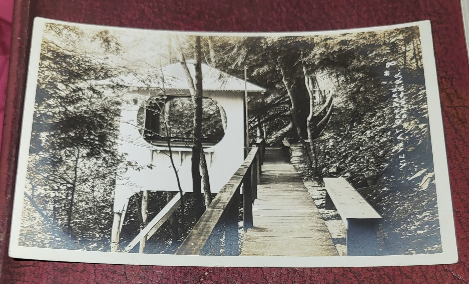 1910 RARE RPPC OAK PARK DEPOT GAZEBO M K RR RAILROAD WV