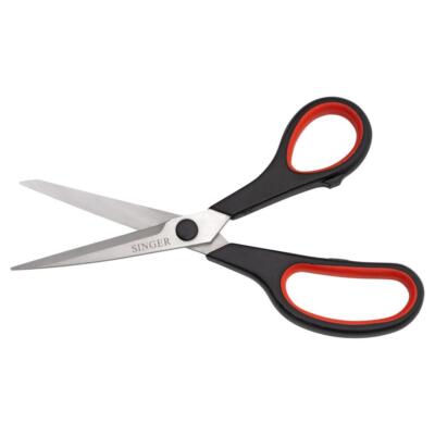 Singer Mehrzweckschere (20,3 cm/ 8''/ schwarz/rot) Nähen, Basteln, Haushalt