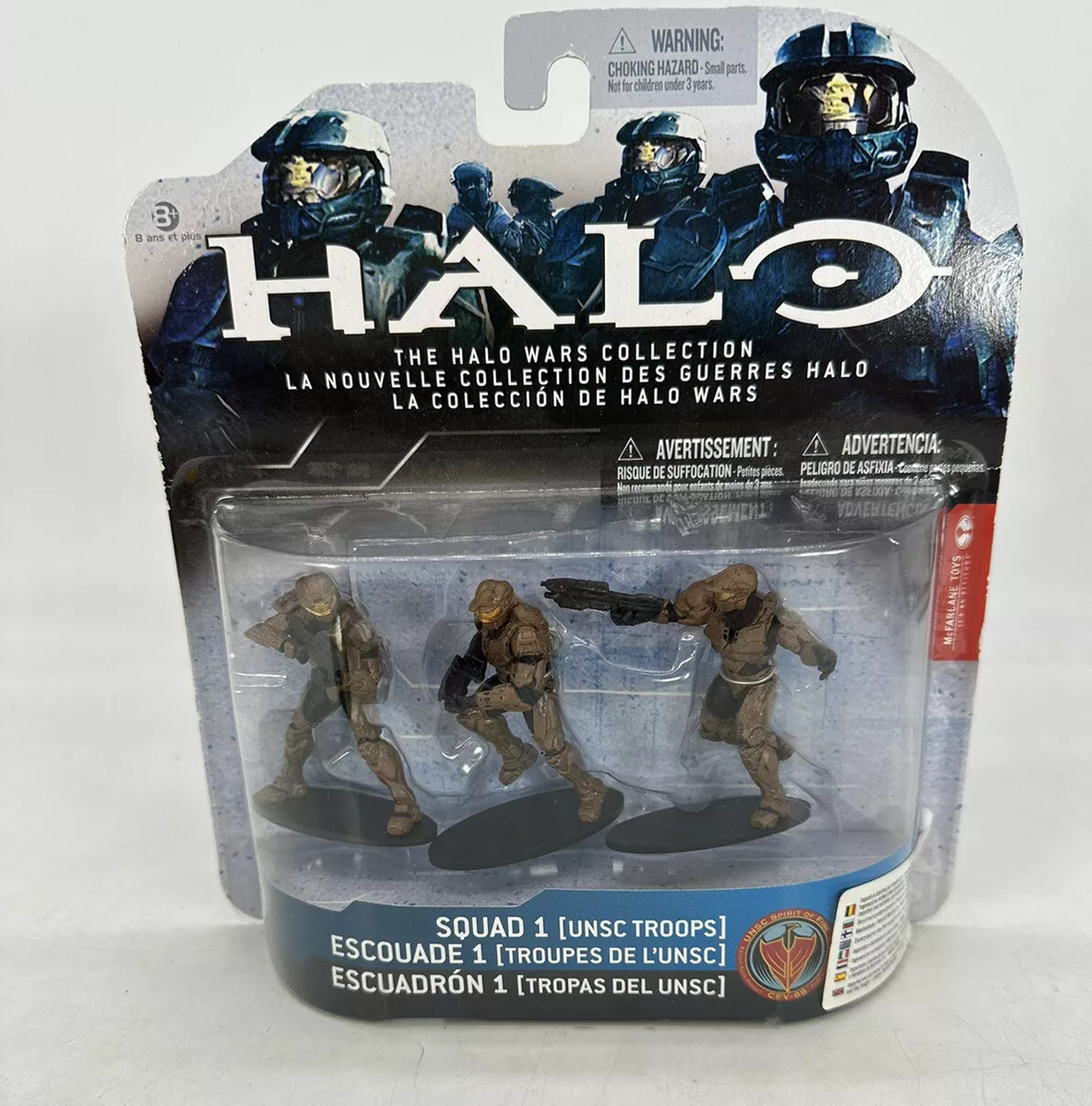 2009 Halo Wars Heroic Set 1 Collection Squad 1 UNSC Troops McFarlane NEW