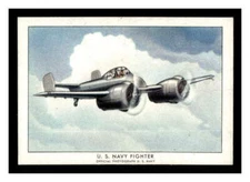 1941 Wings Modern Airplanes Series B (T87b) #25 U.S. Navy Fighter NON41-01